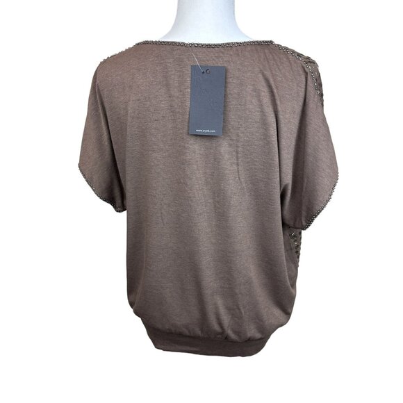Aryn K. blouse, size Medium. beaded, geometric, casual, NWT, office, vacation - Picture 7 of 14